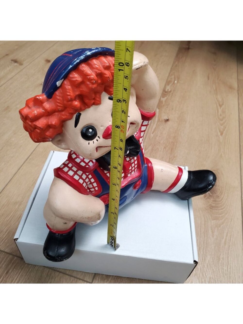Vintage Byron Raggedy Andy Doll 70s Painted Boy Ceramic Statue Mold Figure Stamp